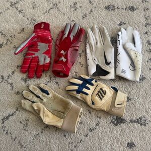 Bundle Youth Kids Football & Baseball Batting Sport Gloves